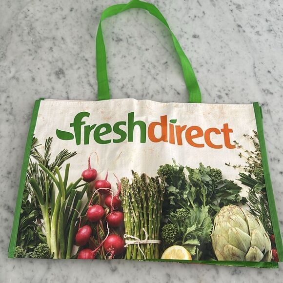 Fresh Direct Large Reusable grocery shopping bags 12x18x12 - Picture 1 of 3